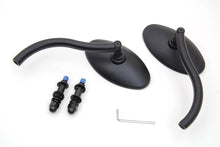 Charger l'image dans la galerie, Wyatt Gatling Black Oval Mirror Set with Contour Round Stems