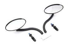 Charger l'image dans la galerie, Wyatt Gatling Black Oval Mirror Set with Contour Round Stems