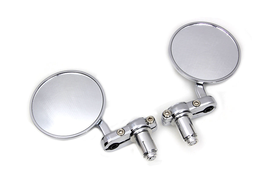 Cafe Style Mirror Set Chrome
