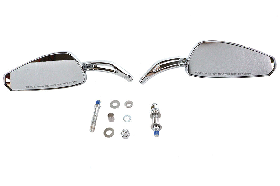 Wyatt Gatling Teardrop Mirror Set Chrome