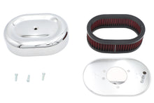 Charger l'image dans la galerie, Mini Oval Air Cleaner Kit Chrome For Shorty Carburetors