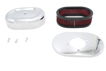 Charger l'image dans la galerie, Mini Oval Air Cleaner Kit Chrome For Shorty Carburetors