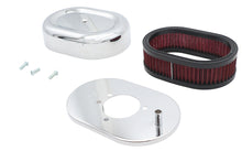 Charger l'image dans la galerie, Mini Oval Air Cleaner Kit Chrome For Shorty Carburetors