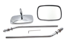 Charger l'image dans la galerie, Chrome Rectangle Mirror Set with Round Stems
