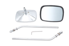 Charger l'image dans la galerie, Chrome Rectangle Mirror Set with Round Stems