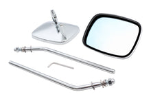 Charger l'image dans la galerie, Chrome Rectangle Mirror Set with Round Stems