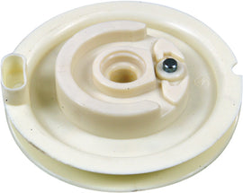 SP1 Starter Pulley for A/C, Pol S/M, model 12-3298, showing the black pulley with mounting hardware and cable attachments.