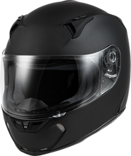 Load image into Gallery viewer, Fly Racing Revolt Solid Helmet in matte black, size XS, with sleek aerodynamic design and secure chin strap.