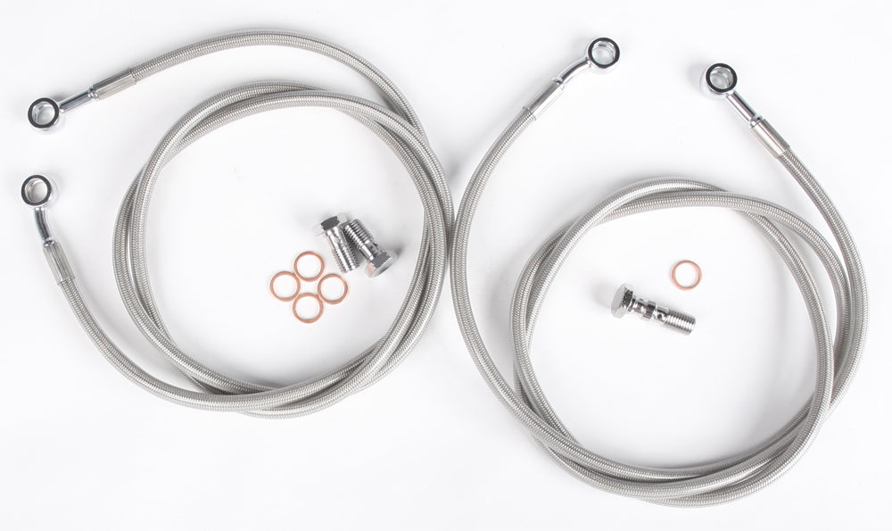 Streamline front 2-line brake line for Yamaha Std 170-1225, showing durable metal connectors and flexible hydraulic hose.