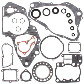 Vertex Complete Gasket Set with Oil Seals 681-1574, showing gaskets and seals laid out for engine repair or rebuild.