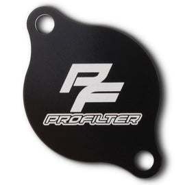 Pro Filter oil filter cover 780-0202, black plastic with mounting clips, designed for engine oil filter replacement.