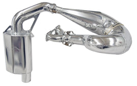 SLP Performance single pipe exhaust system with sleek metal finish, designed for enhanced vehicle performance.