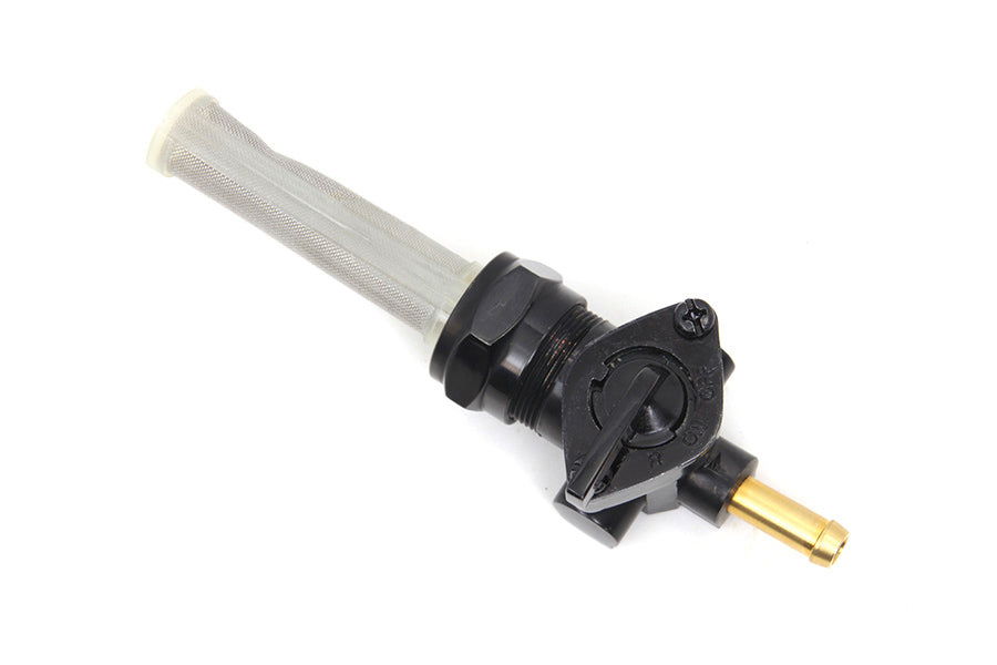 Black Petcock with Straight Outlet and Nut