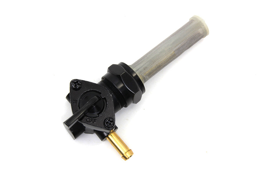 Black Petcock with Right Outlet and Nut