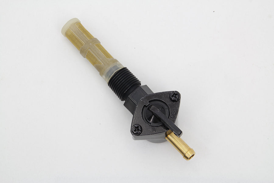 Petcock Straight Outlet Black