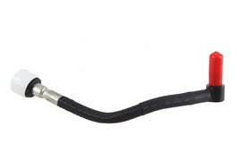 V-TWIN EFI fuel line for fuel and air system, showing a close-up of the black rubber fuel line with fittings and connectors.