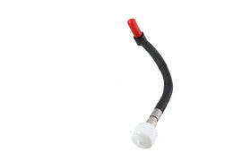 V-TWIN EFI fuel line for fuel and air system, black rubber hose with metal fittings, designed for motorcycle applications.