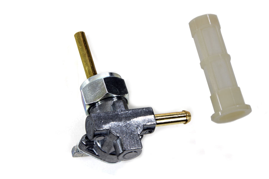 Alloy Petcock with Nut and 90 Left Outlet