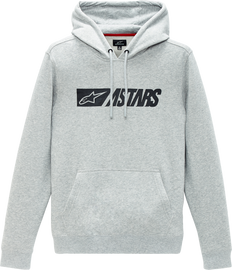 Alpine Star Reblaze hoodie in grey heather and black, XL size, featuring a casual fit and logo details on the front.