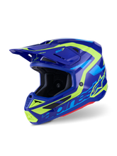 Load image into Gallery viewer, Sm7 Deed Helmet Blue/Ylw Fluo Glossy Md