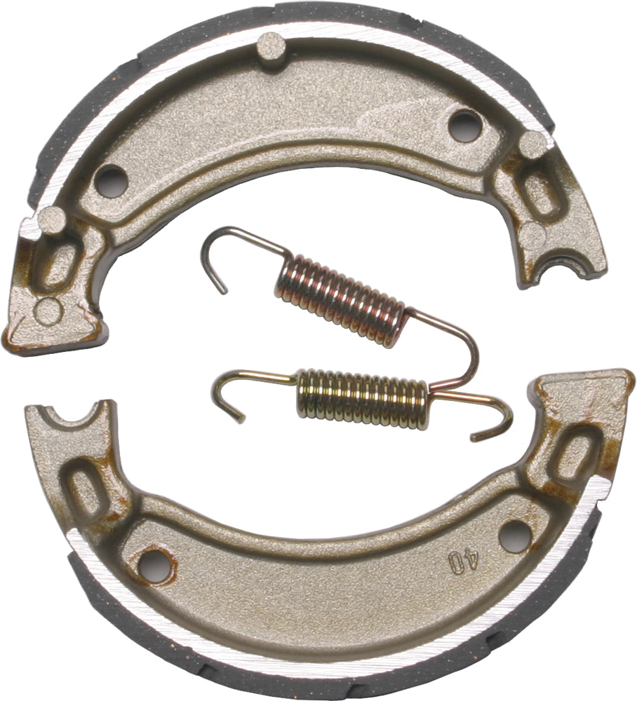 EBC Motorcycle Brakes grooved brake shoes, 503g, designed for motorcycle braking systems, with visible grooves for enhanced performance.