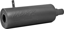 Load image into Gallery viewer, Black MBRP Exhaust single slip-on system with 4.25-inch sport muffler, designed for enhanced performance and sound.