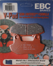 Load image into Gallery viewer, EBC Motorcycle Brakes Fa90v semi-sintered brake pads for V series motorcycles, showing the brake pad with metal backing plate and friction material.