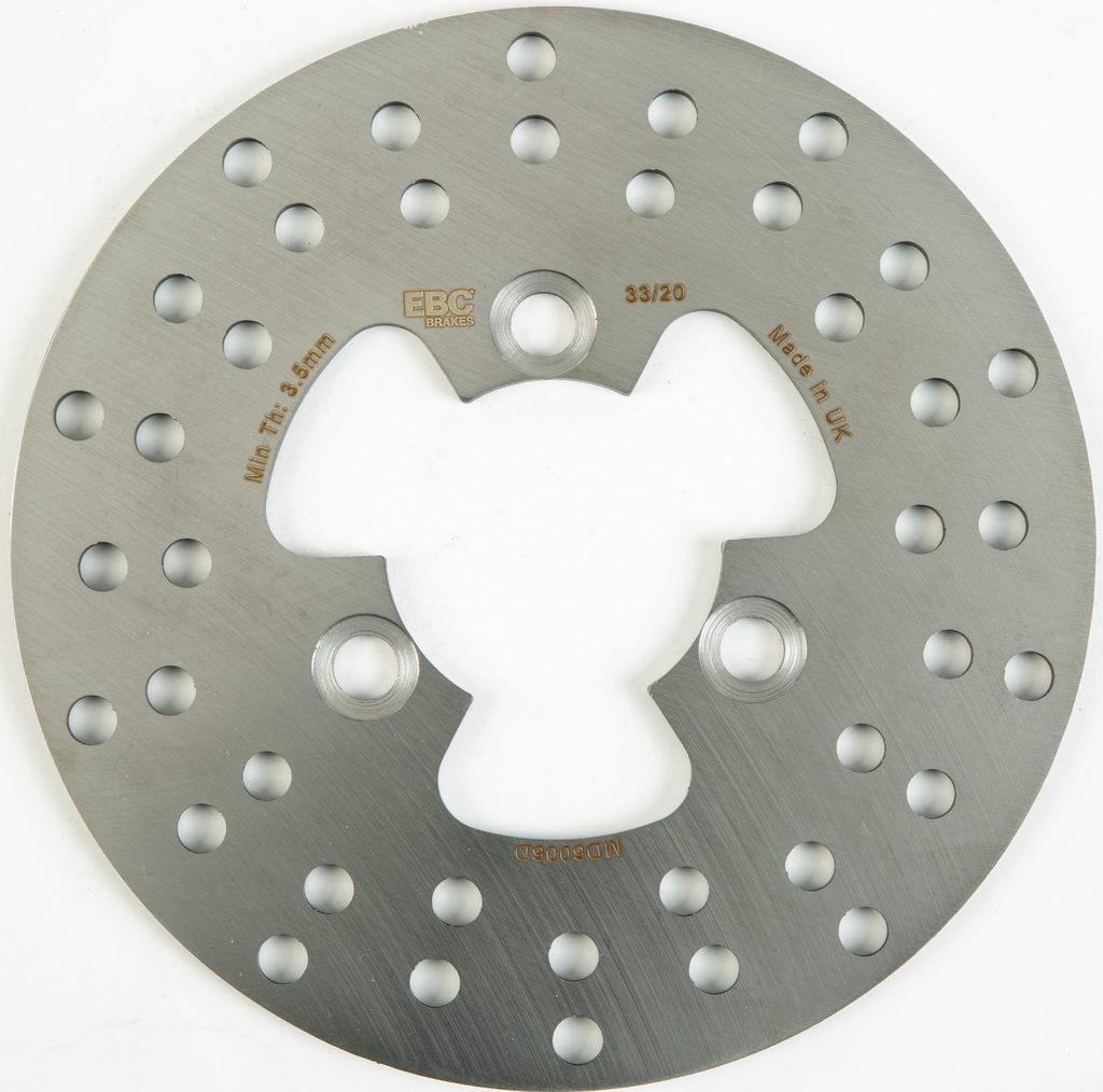 EBC Motorcycle Brakes standard rotor 15-6006 showing a metal brake disc with vented design for motorcycle braking system.