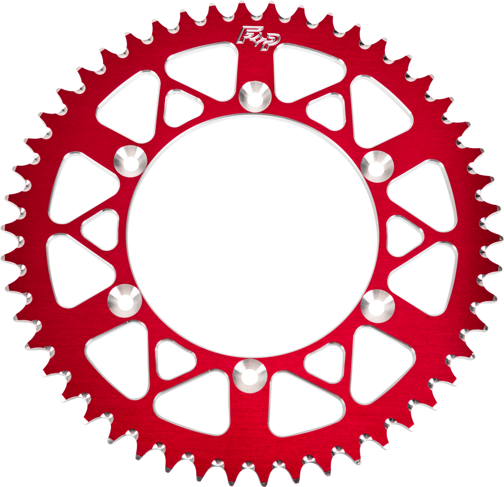Red Fire Power aluminum 53-tooth rear sprocket for Honda CRF250, designed for 520 chain, durable motorcycle part.
