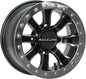 Raceline Mamba BDLK wheel for Polaris RZR, 12x7 inches, black and machined finish, 4/156 bolt pattern, 4+3 offset, +5mm
