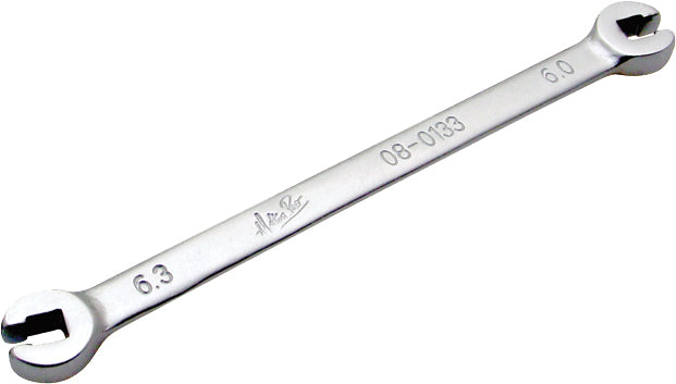 Motion Pro spoke wrench 6mm x 6.3mm tool for motorcycle wheel spokes, durable and precision-designed for maintenance.
