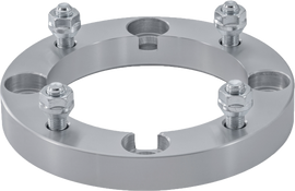 Open Trail 1-inch wheel spacer for 4/137 stud pattern, featuring 12mm x 1.5mm specifications, shown on a vehicle wheel.