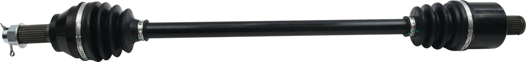 All Balls 6 Ball Heavy Duty Axle Front for motorcycles, showing the sturdy axle with six ball bearings in a close-up image.