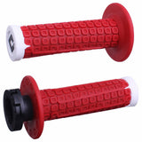 ODI Grips - Nomad Lock-On Off-Road Grip W/D30 Red/White/Silver - 206-0034