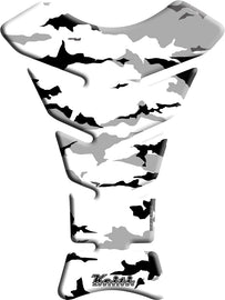 Keiti Camo Tank Pad decal featuring clear graphics and camouflage design for motorcycle protection.
