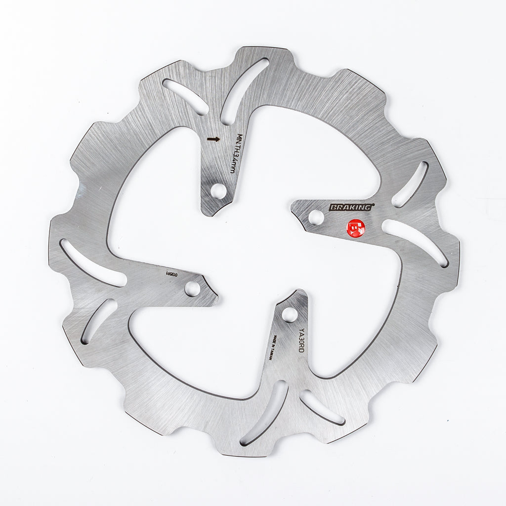 Rear Braking Rotor by Braking, model 32-2630, showing the metal disc with vented design for motorcycle braking system.