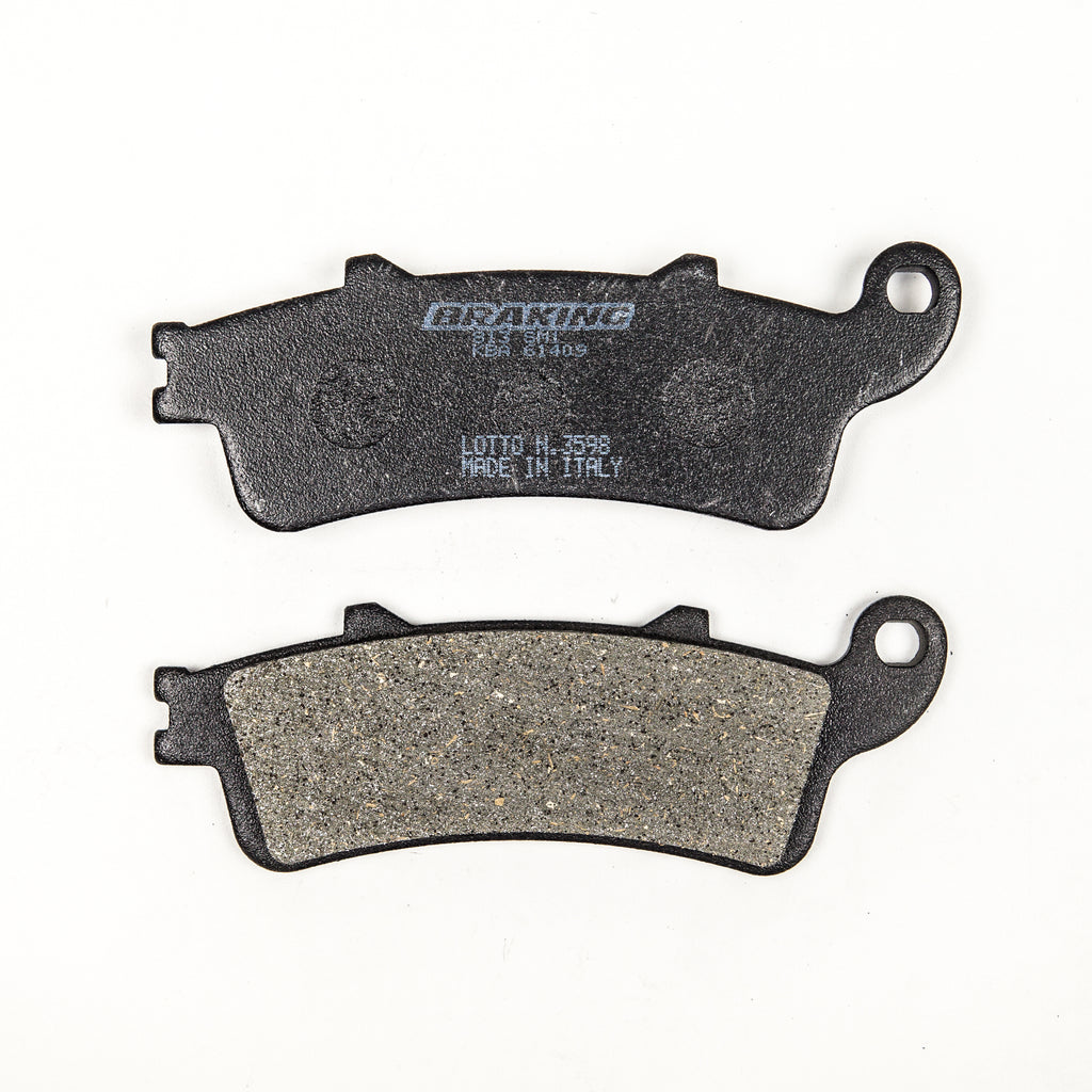 Semi-metallic Braking Brake Pad Set by Braking, showing detailed brake pads designed for vehicle braking systems.