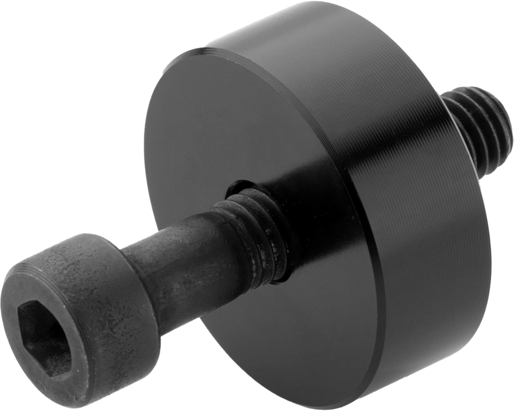 RIZOMA End Mount Mirror Adapter Proguard System in black, showcasing the sleek, durable motorcycle mirror mounting hardware.