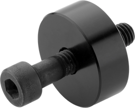 RIZOMA End Mount Mirror Adapter Proguard System in black, showcasing the sleek, durable motorcycle mirror mounting hardware.