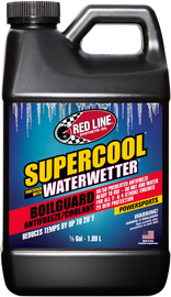 Red Line Oil Supercool Boilguard 64 oz bottle of powersports antifreeze and cooling system chemical.