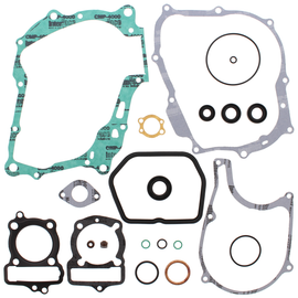 Vertex complete gasket set with oil seals, including gaskets and seals for engine repair, shown in the image.