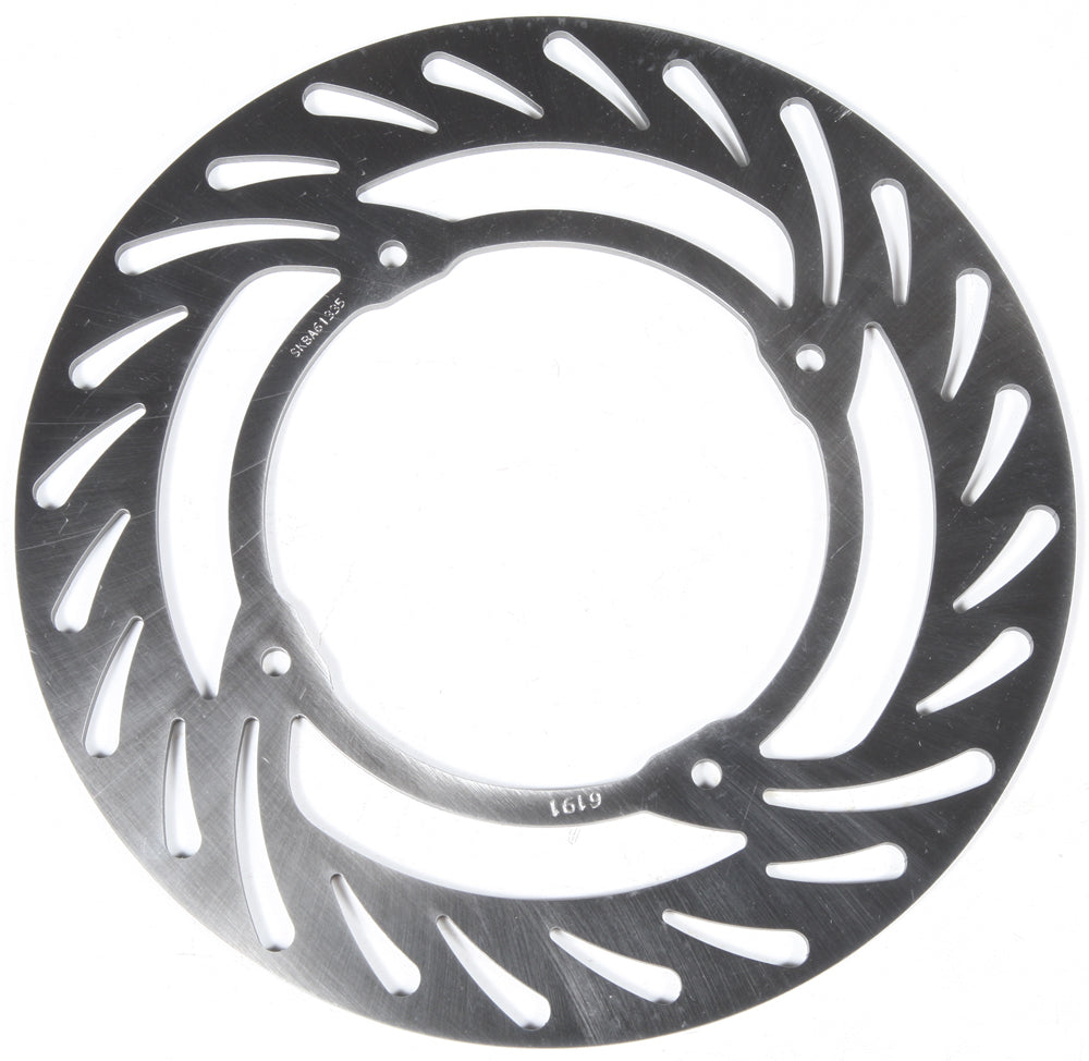 EBC Motorcycle Brakes Standard Rotor 15-6191 showing a circular metal brake disc with venting fins for motorcycle braking systems.