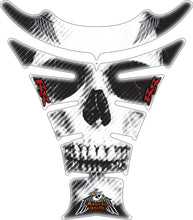 Load image into Gallery viewer, RASCAL GRAFIK CBR1000RR tank pad decal with white skull graphics and carbon fiber design for motorcycle protection and style