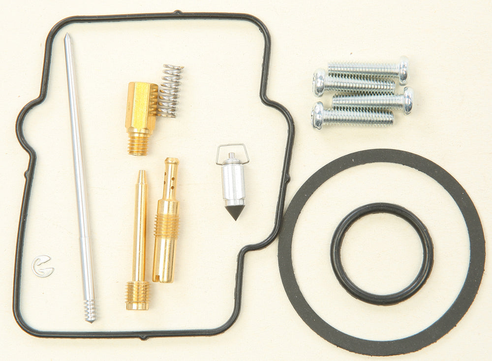 All Balls bike carburetor rebuild kit 226-1102 with gaskets, seals, and parts for intake and fuel system maintenance.