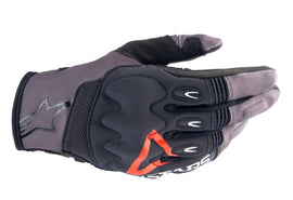 Alpine Star Techdura Falcon Brown motorcycle gloves with reinforced design, showing the textured brown material and secure wrist closure.