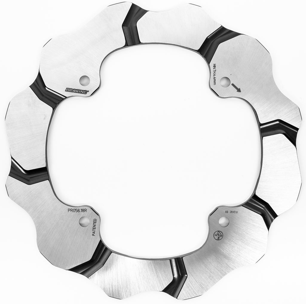 Braking Batfly oversized rotor for Can Am off-road vehicles, metal brake rotor with vented design, branded by Braking.