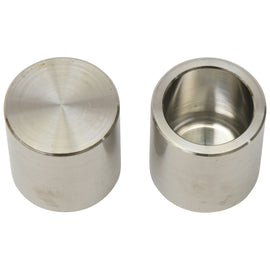 All Balls brake caliper piston kit with four silver pistons and black rubber seals for motorcycle brake system.
