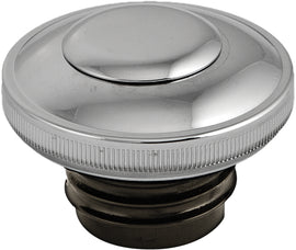 HardDrive chrome vented gas cap with lock and cover for 1982-1995 Harley Davidson motorcycles, screw-in design.