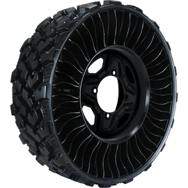 Michelin ATV Tweel kit with 26x9x14 tires and wheels, 4/110 bolt pattern, model 87-3020, for off-road vehicles.