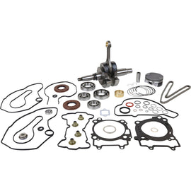 Vertex Complete Engine Rebuild Kit for Pol WR00213, includes engine components laid out on a workbench.